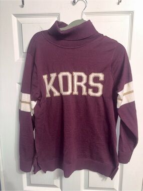 Michael Kors Plum Knit Sweater with Blush Label
